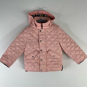 Burberry Pink Quilted Kids Jacket